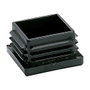Micel CNT03 Contera carrée avec ailettes 25x25 mm Noir, 25 unités, Polyéthylène pour pieds de meubles