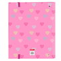 Reliure à anneaux Benetton Heart Rose 27 x 32 x 3.5 cm
