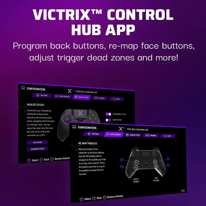 PDP Manette sans fil hybride Victrix Pro pour PS5 - Noir