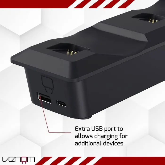 Venom Station de charge double pour manettes PS5 - Noir Venom Station de charge double pour manettes PS5 - Noir
