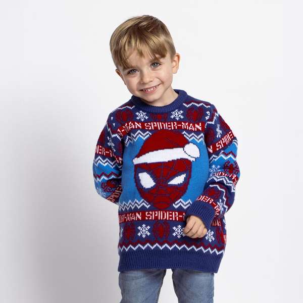 Cerdá Pull à motifs de Noël Spiderman pour enfant, taille 3 ans