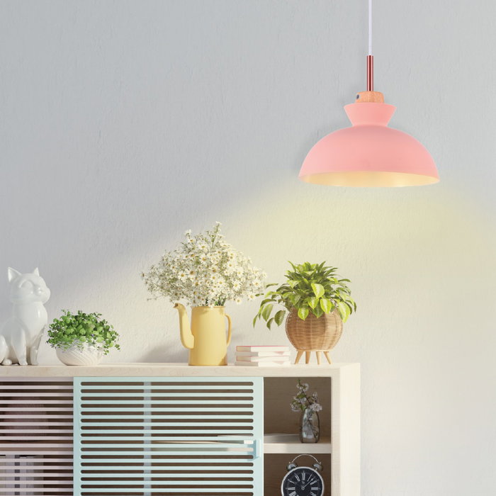 GSC Evolution Lampe de plafond suspendue Sompara E27 Ø280mm Rose