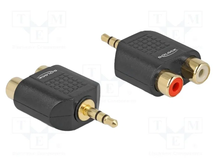 DELOCK Adaptateur Jack 3,5mm 3pin vers 2x RCA DELOCK Adaptateur Jack 3,5mm 3pin vers 2x RCA