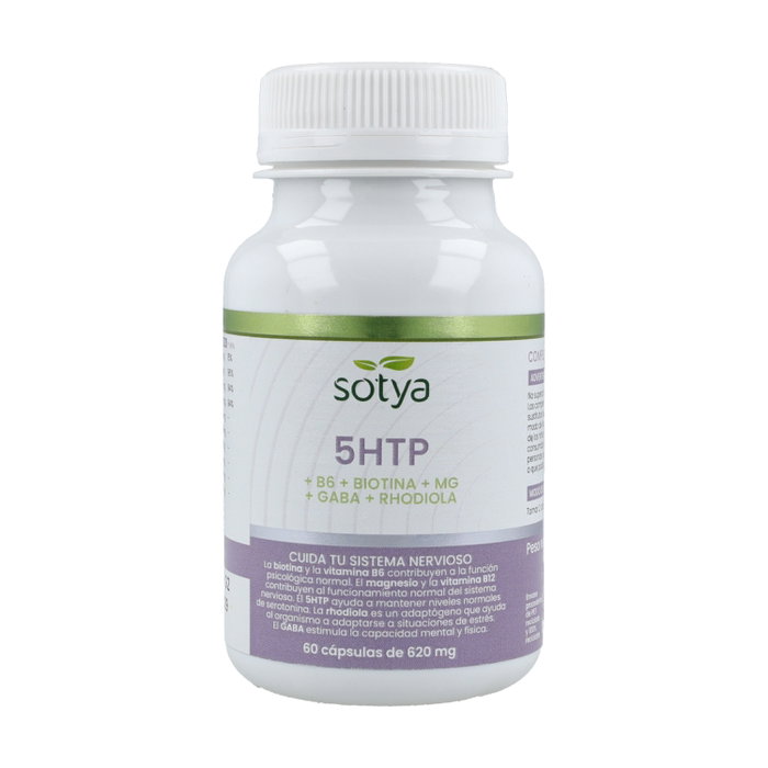 Sotya 5HTP avec B6, Biotine, Magnésium, GABA et Rhodiola 60 capsules Sotya 5HTP avec B6, Biotine, Magnésium, GABA et Rhodiola 60 capsules