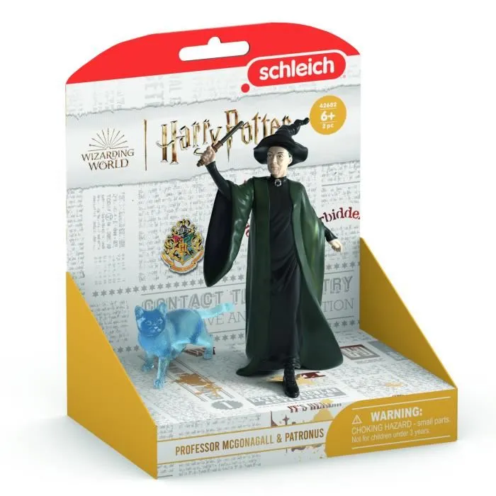 Schleich 42682 - Figurine Harry Potter Professeur Minerva McGonagall et son Patronus Chat Tigré, Jouet Enfant 6 ans et plus Schleich 42682 - Figurine Harry Potter Professeur Minerva McGonagall et son Patronus Chat Tigré, Jouet Enfant 6 ans et plus