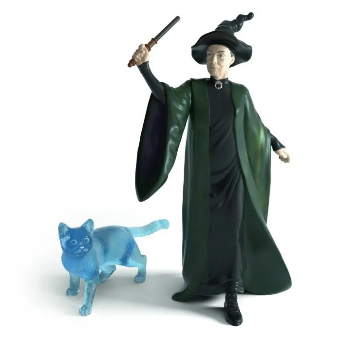 Schleich 42682 - Figurine Harry Potter Professeur Minerva McGonagall et son Patronus Chat Tigré, Jouet Enfant 6 ans et plus