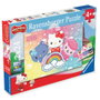 RAVENSBURGER Puzzle Hello Kitty Double 24 Pièces (2 x 24 pcs) pour Enfants à partir de 4 Ans avec Poster - Dimensions 26x18 cm