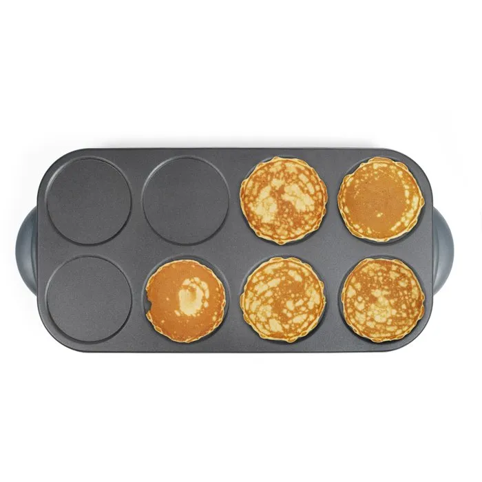 Livoo DOC186G Maxi Crêpes Party - Appareil à 8 Mini Crêpes Ø 12 cm, 1500 W, Revêtement Antiadhésif, Noir