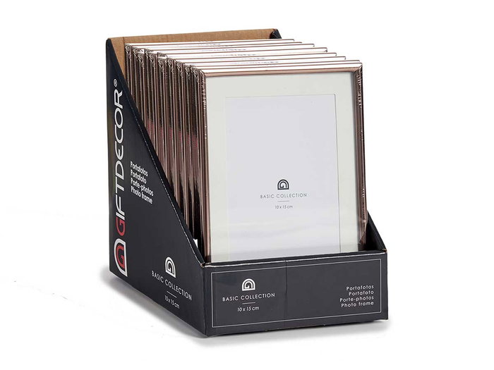 Giftdecor Porte-photos Acier Cuivre 10x15 cm avec Verre (Set de 36)