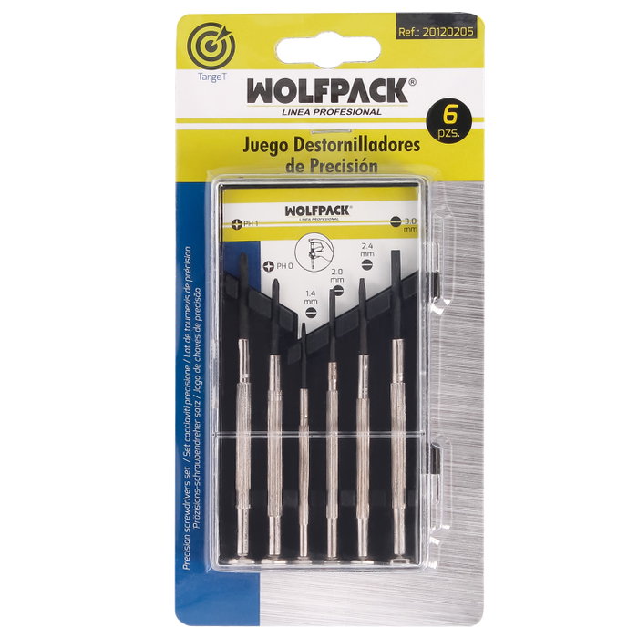 WOLFPACK LINEA PROFESIONAL Jeu de 6 tournevis de précision