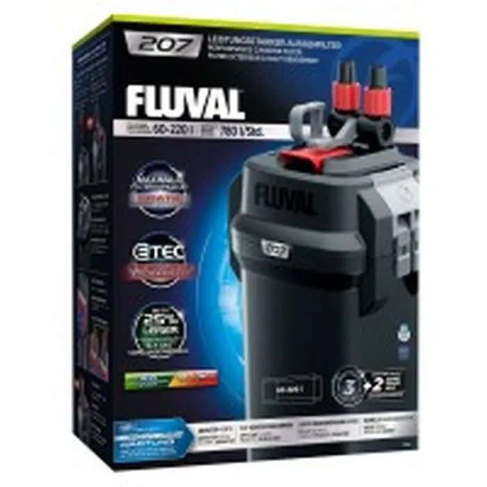 Fluval 207 Filtre extérieur pour aquarium 60-220 litres, Série 07, 25% plus silencieux - Dimensions: 19 x 18 x 42 cm