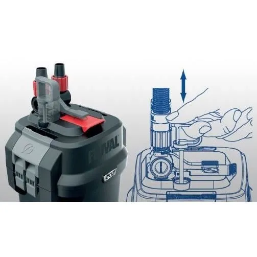 Fluval 207 Filtre extérieur pour aquarium 60-220 litres, Série 07, 25% plus silencieux - Dimensions: 19 x 18 x 42 cm