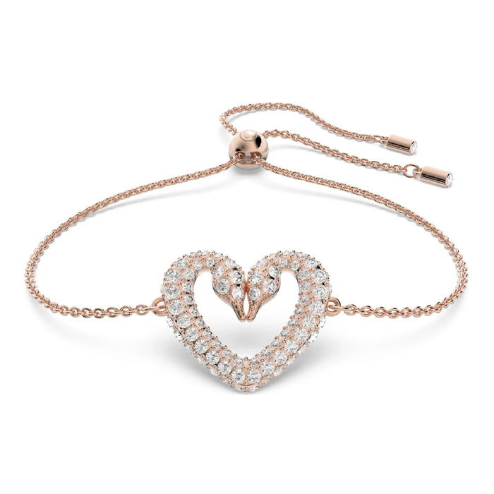 Swarovski Bracelet en acier inoxydable plaqué or rose, 24 cm Swarovski Bracelet en acier inoxydable plaqué or rose, 24 cm