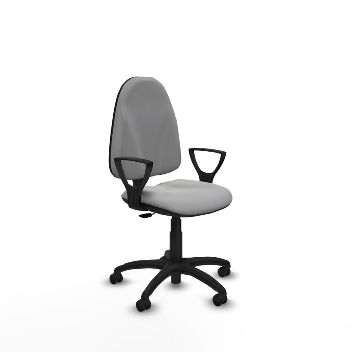PIQUERAS Y CRESPO Chaise de bureau Algarra, similicuir gris clair, mécanisme contact permanent PIQUERAS Y CRESPO Chaise de bureau Algarra, similicuir gris clair, mécanisme contact permanent