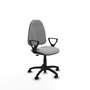PIQUERAS Y CRESPO Chaise de bureau Algarra, similicuir gris clair, mécanisme contact permanent