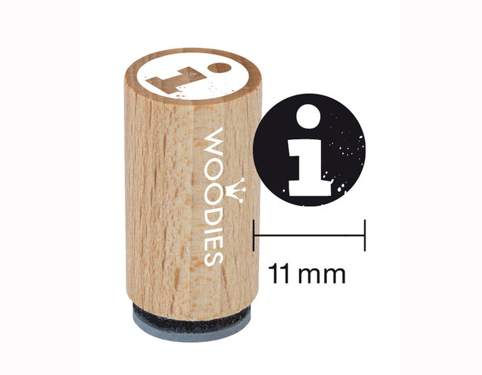 Woodies Mini Sceau en Bois et Caoutchouc 15x25mm Woodies Mini Sceau en Bois et Caoutchouc 15x25mm