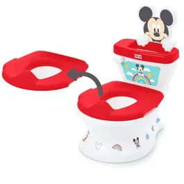 Disney Baby Bright Starts - Pot d'apprentissage Mickey Mouse My Size 2 en 1 avec réducteur de toilette amovible, son et autocollants - Pour enfant 18 mois et plus