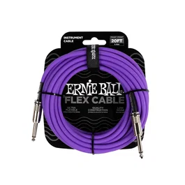 Ernie Ball Câble d'Instrument Flex Jack-Jack 6 m - Pourpre