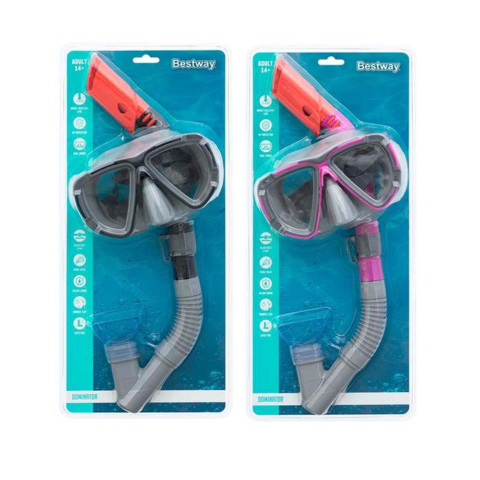 Bestway Masque et Tubé Adulte avec Valve de Purge Couleur Assortie 24029