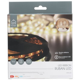 Home Deco Factory Bande LED Blanc Chaud 5 m avec connexion USB
