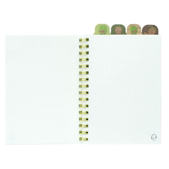 ERIK - Cuaderno A5 Carnet à Pages Lignées 80 Feuilles Groot Marvel avec 4 Séparateurs, Couverture Souple Mat, Reliure Wire-O ERIK - Cuaderno A5 Carnet à Pages Lignées 80 Feuilles Groot Marvel avec 4 Séparateurs, Couverture Souple Mat, Reliure Wire-O