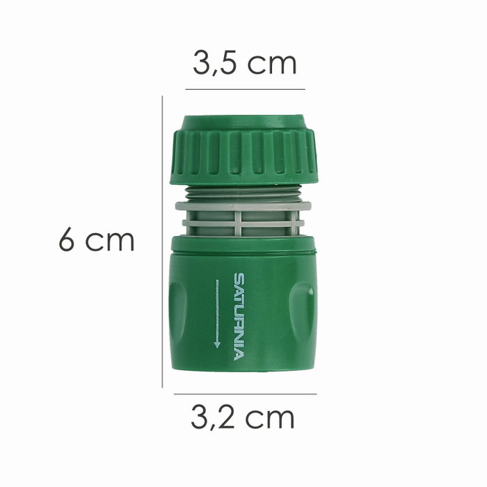 SATURNIA Connecteur tuyau plastique 1/2 blister SATURNIA Connecteur tuyau plastique 1/2 blister