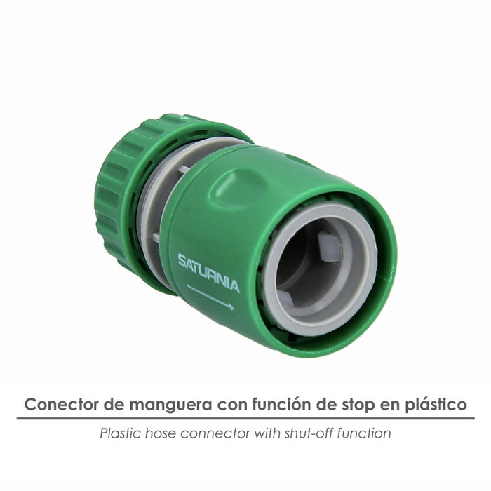 SATURNIA Connecteur tuyau plastique 1/2 blister SATURNIA Connecteur tuyau plastique 1/2 blister