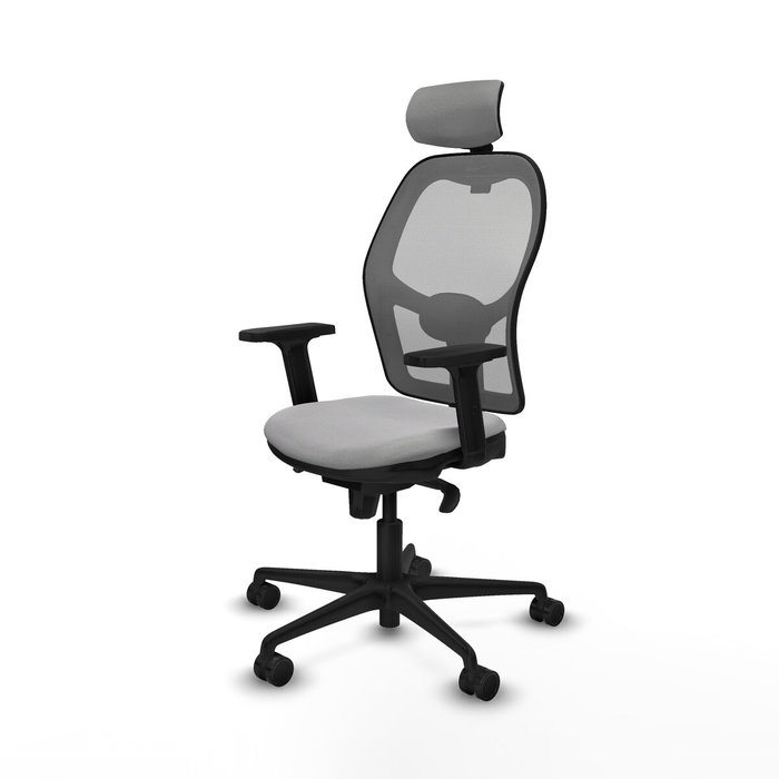 Piqueras y Crespo Chaise de Bureau avec Appui-tête 2D036N2 Gris clair