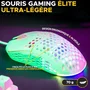 The G-Lab KULT-OXYGEN - Souris Gamer Filament PC/PS5, 12800 DPI Réglable, Rétroéclairage RGB Personnalisable, Ultra-Légère - Blanc