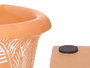 Ibergarden Copa Terracota Grande Hojas 17.5x25 cm Ciment Marron (Set de 6)