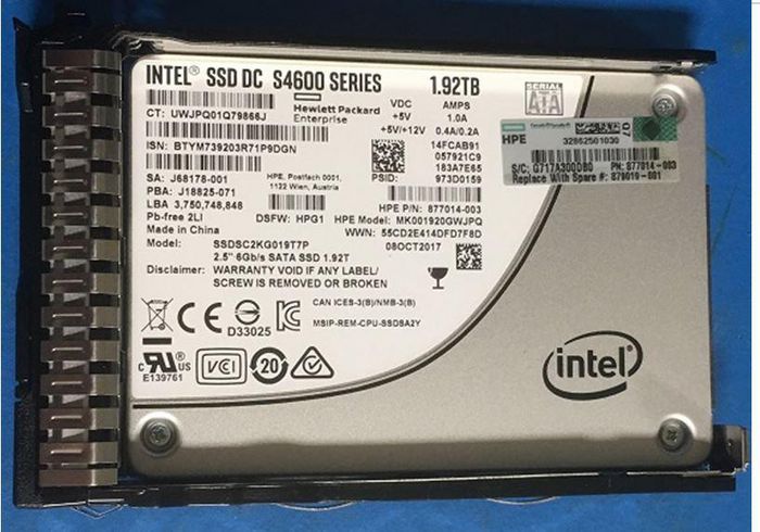 HP SSD 1.92TB 6G SFF SATA MU SC HP SSD 1.92TB 6G SFF SATA MU SC