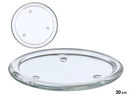 GIFTDECOR PORTAVELAS GRANDE REDONDO CRISTAL
