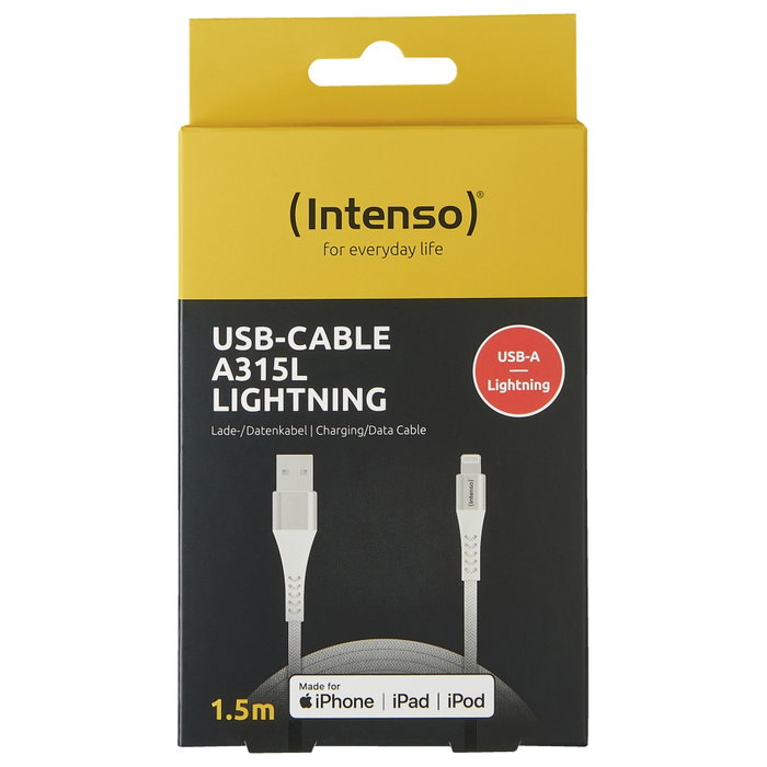 Intenso Câble USB-A vers Lightning A315L 1,5 m Blanc
