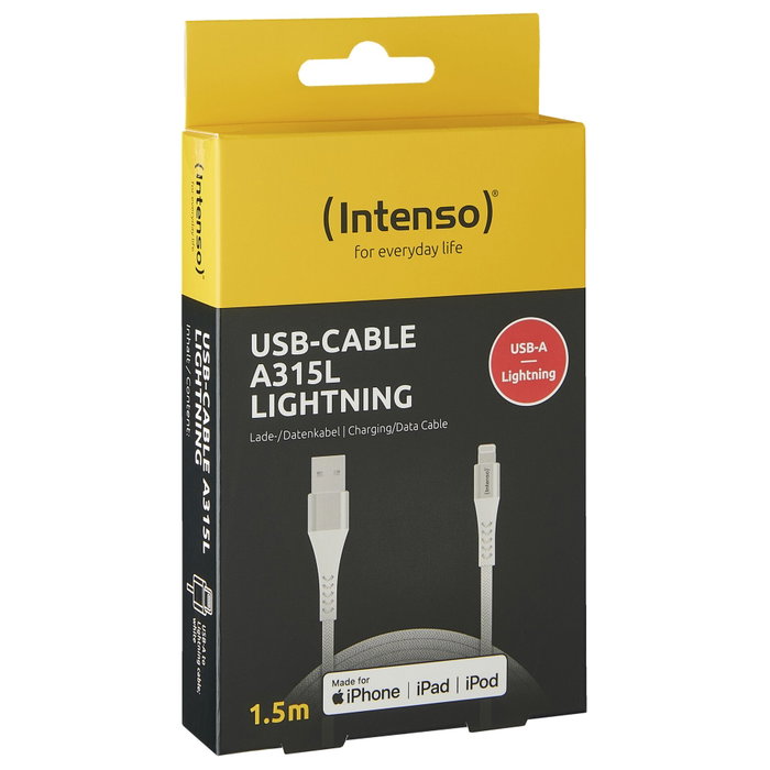 Intenso Câble USB-A vers Lightning A315L 1,5 m Blanc