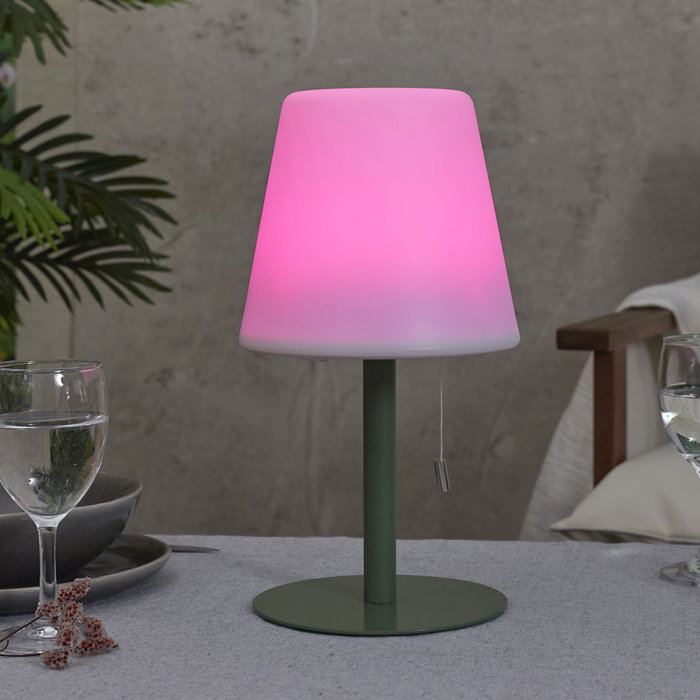 Home Deco Factory Lampe de table verte rechargeable