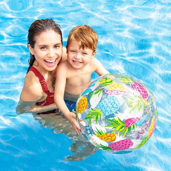 Intex - Pelote Gonflable 51 cm, 3 Modèles, Âge 3 Ans et Plus, PVC - Modèles Assortis