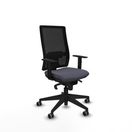 PIQUERAS Y CRESPO Chaise de bureau Horna, Gris foncé, mécanisme synchrone