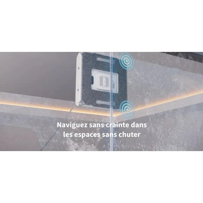 HUTT A1 Robot Lave-Vitre avec Capteur Intelligent, Algorithme d'Adaptation, Réservoir de 150 ml, Nettoyage Multi-Façades Sans Traces, Blanc
