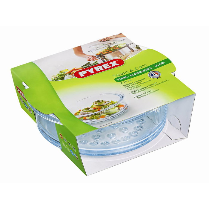 Pyrex Steam & Care Panier Vapeur Verre Transparent 26x23x8 cm
