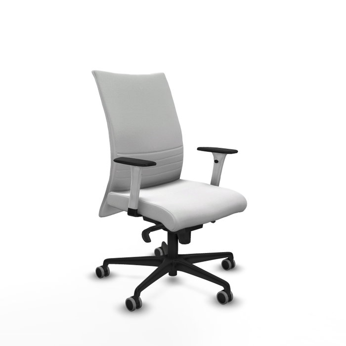 Piqueras Y Crespo Chaise Albacete Confidente, Mécanisme Synchrone, Blanc, Bras ByN, Roues 65mm Piqueras Y Crespo Chaise Albacete Confidente, Mécanisme Synchrone, Blanc, Bras ByN, Roues 65mm