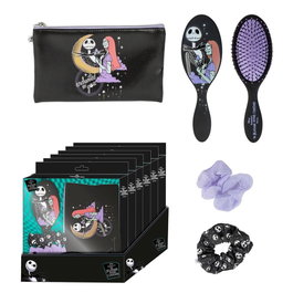 Cerdá Set Belleza Jack et Sally - L'Étrange Noël de Mr Jack Disney - Nécessaire, Brosse à Cheveux et Élastiques