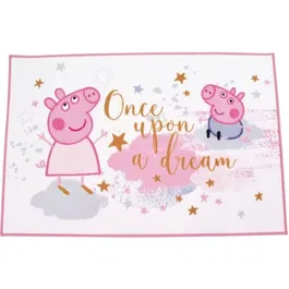Fun House Tapis de Sol Peppa Pig Dream 120 x 80 cm, pour Chambre d'Enfant, Lavable en Surface, Idéal Cadeau