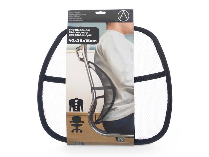 Arte Regal Support Lombaire pour Chaise 41 x 15 x 39 cm Noir Acier et Plastique (Set de 12)