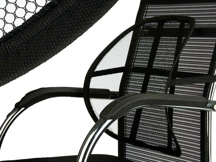 Arte Regal Support Lombaire pour Chaise 41 x 15 x 39 cm Noir Acier et Plastique (Set de 12)