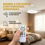 Marele Ventilateur de Plafond avec Lumière LED 48W, 3 Pales, Fonction Été/Hiver, 6 Vitesses, Télécommande et Minuterie, 5040lm, Température de Couleur Réglable 3500-6500K, Blanc