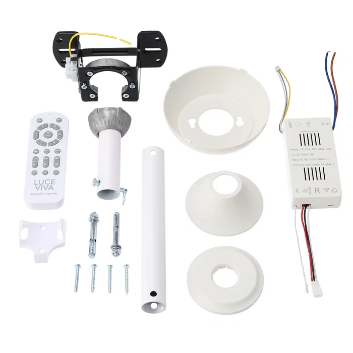 Marele Ventilateur de Plafond avec Lumière LED 48W, 3 Pales, Fonction Été/Hiver, 6 Vitesses, Télécommande et Minuterie, 5040lm, Température de Couleur Réglable 3500-6500K, Blanc