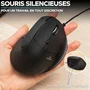Bluestork ERGO Souris ergonomique verticale Filaire Noire