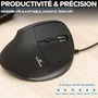 Bluestork ERGO Souris ergonomique verticale Filaire Noire