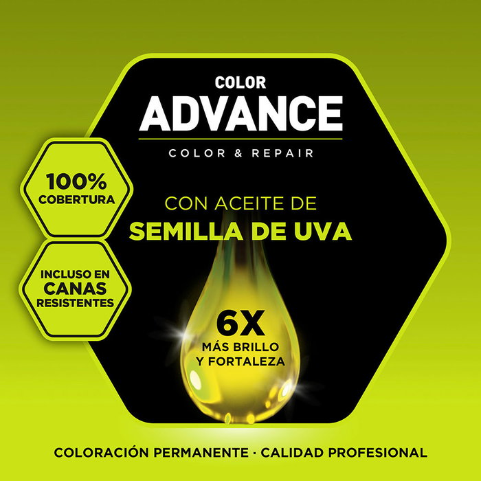 Llongueras COLOR ADVANCE #7,43-cobrizo medio dorado 1 u Teinture Cheveux Blond Cendré Foncé 150ml
