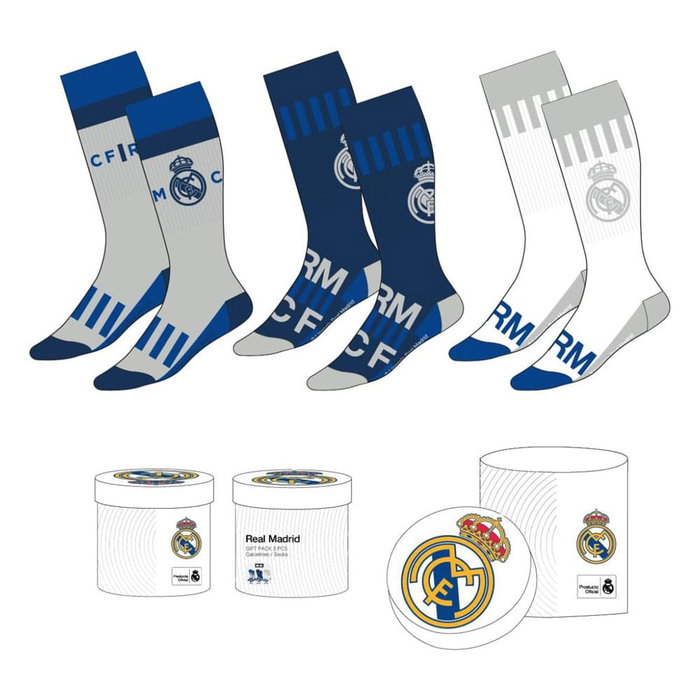 Cerdá Pack de 3 paires de chaussettes Real Madrid Taille 38-45